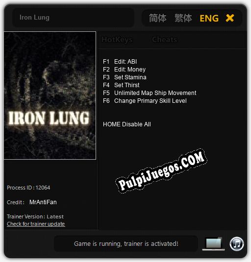 Iron Lung: Treinador (V1.0.51)