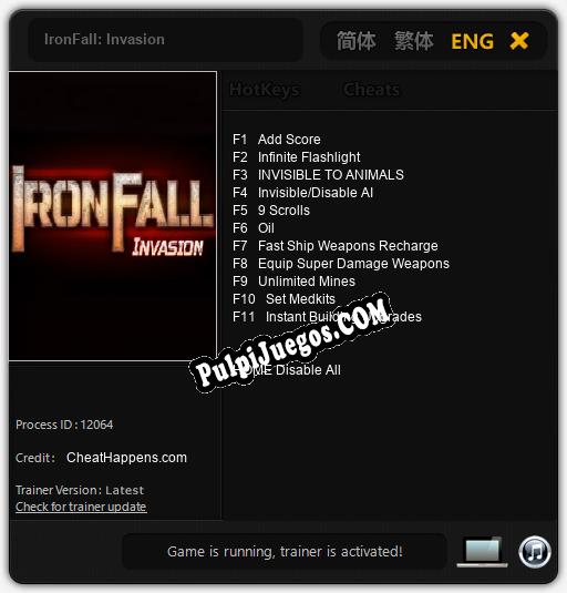 IronFall: Invasion: Trainer +11 [v1.4]