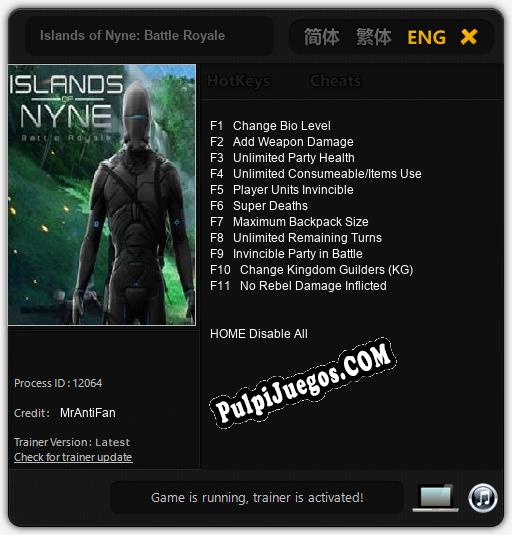 Islands of Nyne: Battle Royale: Cheats, Trainer +11 [MrAntiFan]