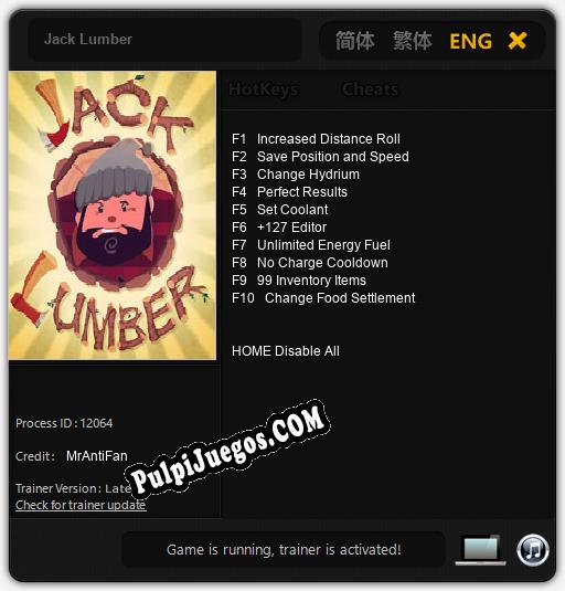 Entrenador liberado a Jack Lumber [v1.0.9]