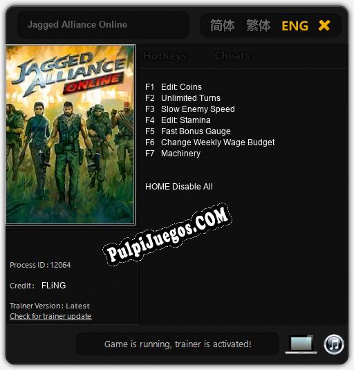 Jagged Alliance Online: Cheats, Trainer +7 [FLiNG]