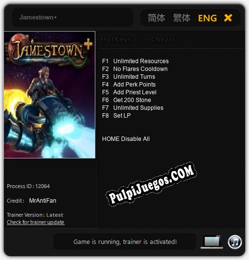 Entrenador liberado a Jamestown+ [v1.0.7]