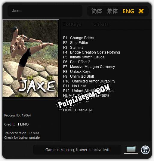 Jaxe: Trainer +13 [v1.6]