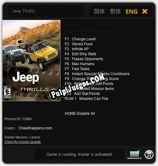 Jeep Thrills: Cheats, Trainer +13 [CheatHappens.com]