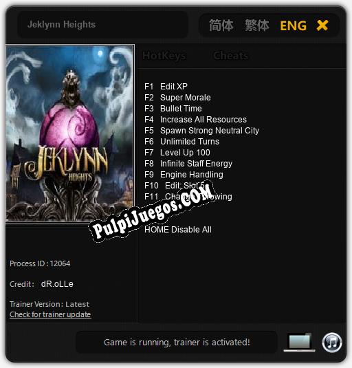 Jeklynn Heights: Trainer +11 [v1.4]