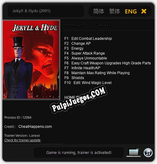 Jekyll & Hyde (2001): Treinador (V1.0.31)