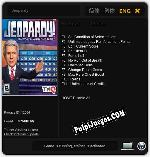 Entrenador liberado a Jeopardy! [v1.0.5]