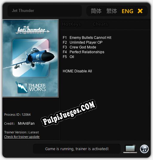 Jet Thunder: Cheats, Trainer +5 [MrAntiFan]