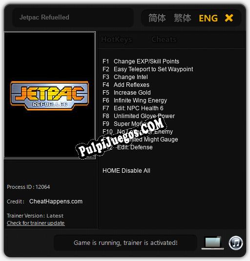 Jetpac Refuelled: Treinador (V1.0.72)