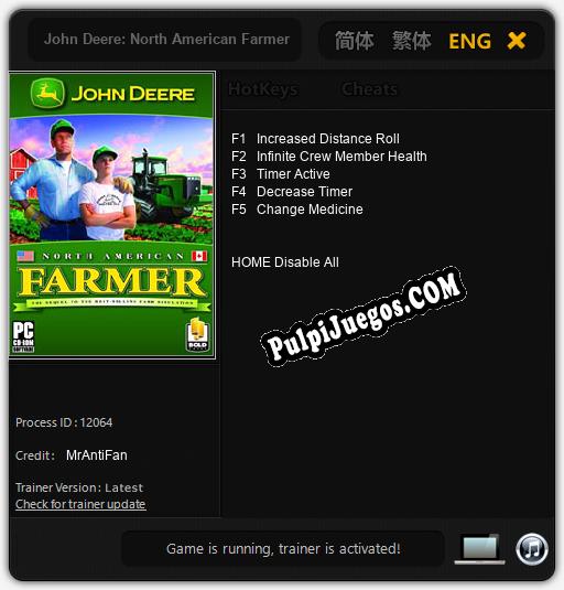 John Deere: North American Farmer: Treinador (V1.0.83)