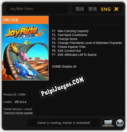 Joy Ride Turbo: Cheats, Trainer +7 [dR.oLLe]