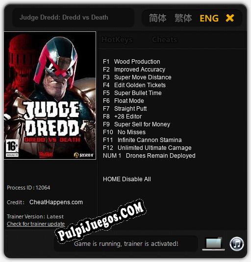 Entrenador liberado a Judge Dredd: Dredd vs Death [v1.0.4]