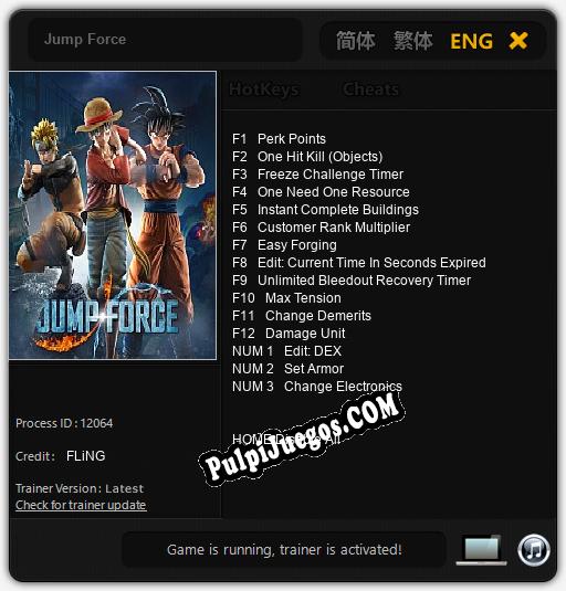 Jump Force: Trainer +15 [v1.4]