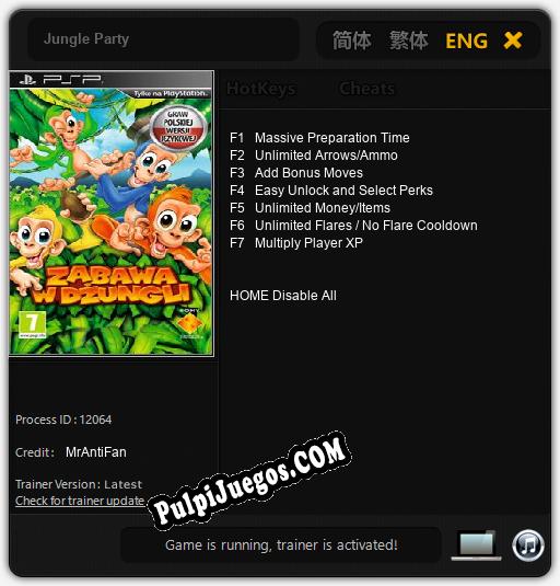 Jungle Party: Cheats, Trainer +7 [MrAntiFan]