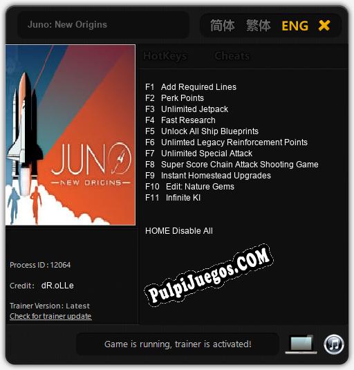 Juno: New Origins: Cheats, Trainer +11 [dR.oLLe]