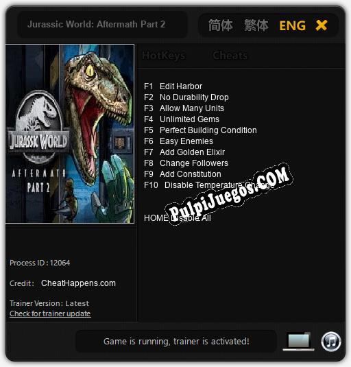 Jurassic World: Aftermath Part 2: Trainer +10 [v1.4]