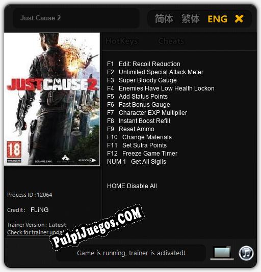 Entrenador liberado a Just Cause 2 [v1.0.2]