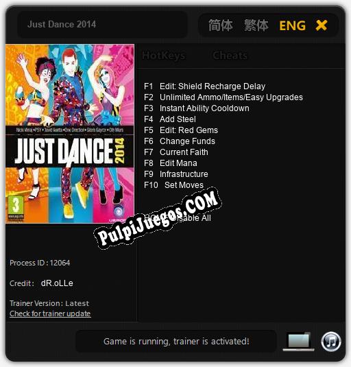 Just Dance 2014: Trainer +10 [v1.7]