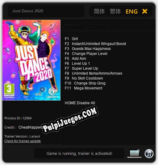 Just Dance 2020: Cheats, Trainer +11 [CheatHappens.com]