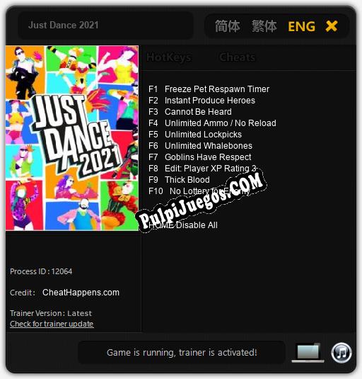 Entrenador liberado a Just Dance 2021 [v1.0.5]