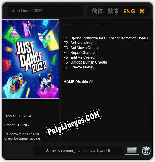 Just Dance 2022: Cheats, Trainer +7 [FLiNG]