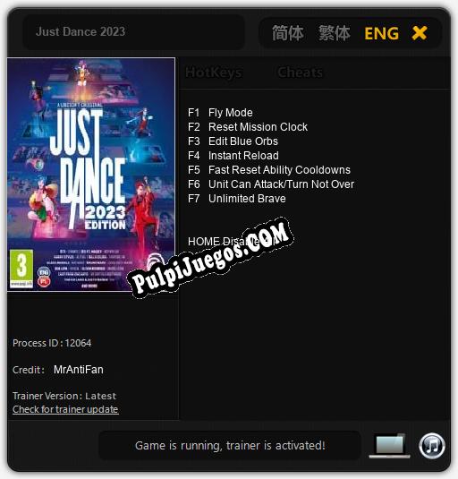 Just Dance 2023: Trainer +7 [v1.5]