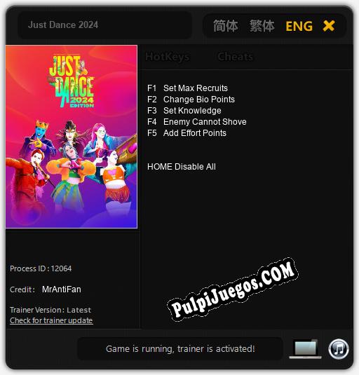 Just Dance 2024: Cheats, Trainer +5 [MrAntiFan]