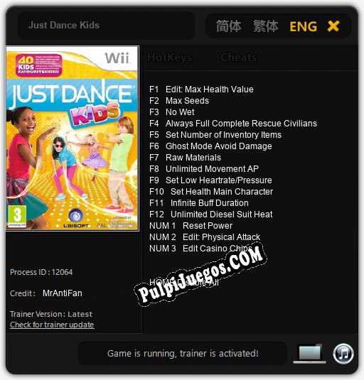 Just Dance Kids: Trainer +15 [v1.8]