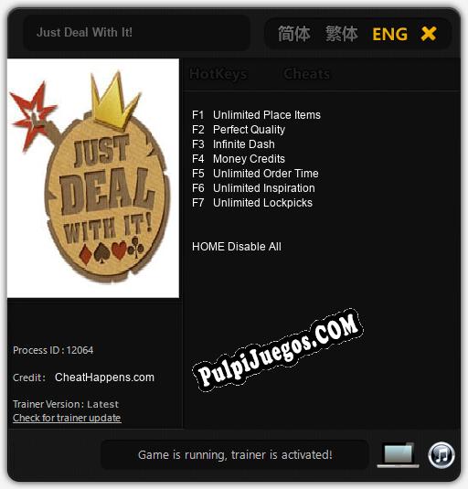 Entrenador liberado a Just Deal With It! [v1.0.7]