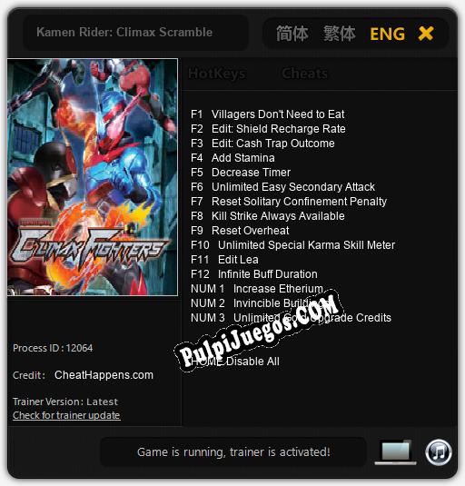 Kamen Rider: Climax Scramble: Cheats, Trainer +15 [CheatHappens.com]