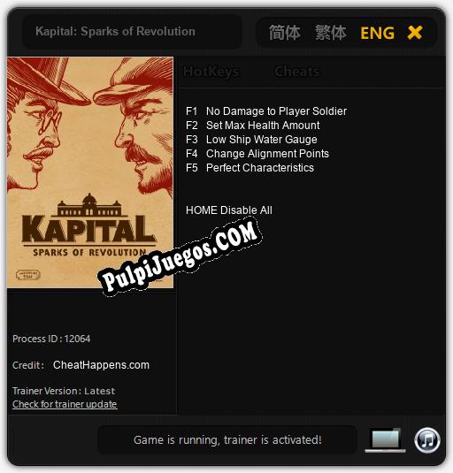 Kapital: Sparks of Revolution: Treinador (V1.0.39)