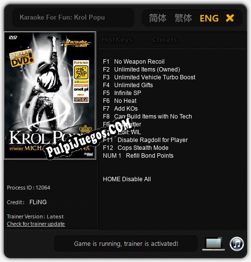 Entrenador liberado a Karaoke For Fun: Krol Popu [v1.0.4]