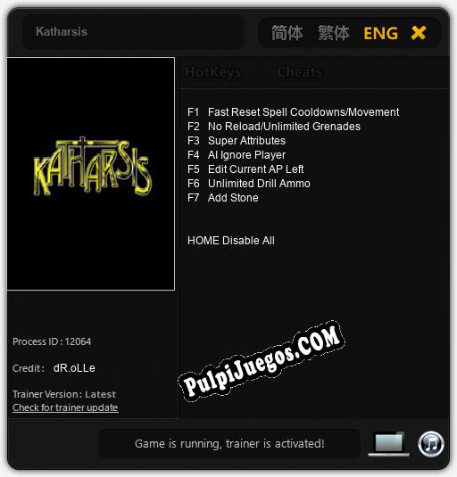 Katharsis: Cheats, Trainer +7 [dR.oLLe]