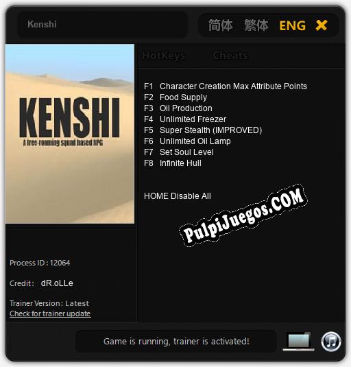 Kenshi: Cheats, Trainer +8 [dR.oLLe]