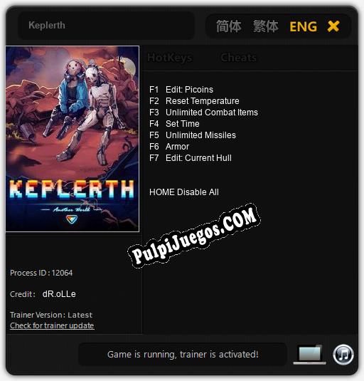 Keplerth: Trainer +7 [v1.3]