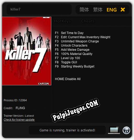 killer7: Trainer +9 [v1.5]