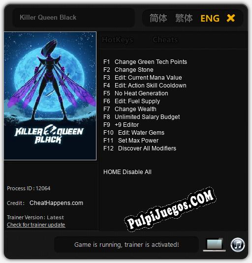 Killer Queen Black: Trainer +12 [v1.9]