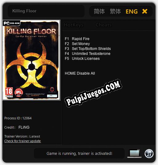 Killing Floor: Cheats, Trainer +5 [FLiNG]