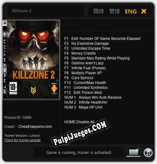 Entrenador liberado a Killzone 2 [v1.0.1]