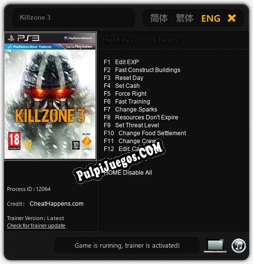 Killzone 3: Treinador (V1.0.83)