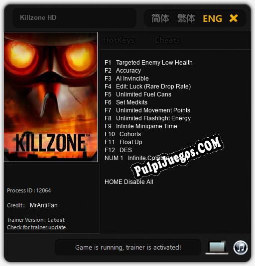 Killzone HD: Cheats, Trainer +13 [MrAntiFan]