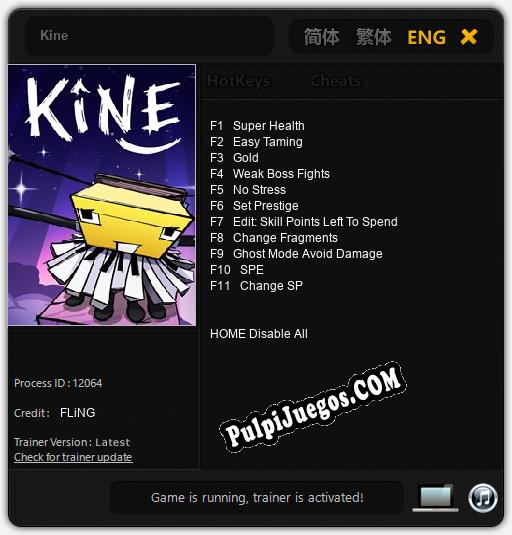 Kine: Cheats, Trainer +11 [FLiNG]