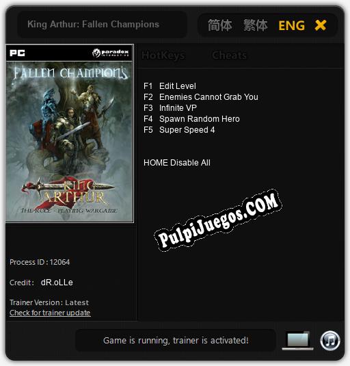 King Arthur: Fallen Champions: Trainer +5 [v1.5]