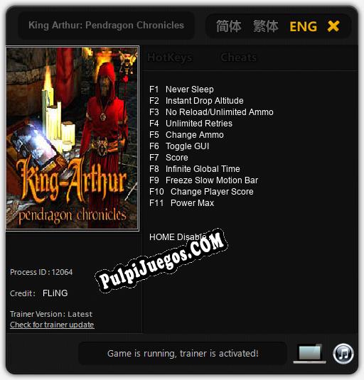 King Arthur: Pendragon Chronicles: Cheats, Trainer +11 [FLiNG]