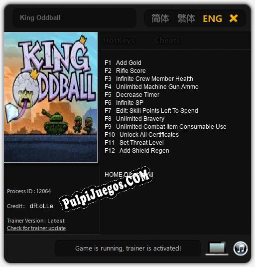 King Oddball: Trainer +12 [v1.2]