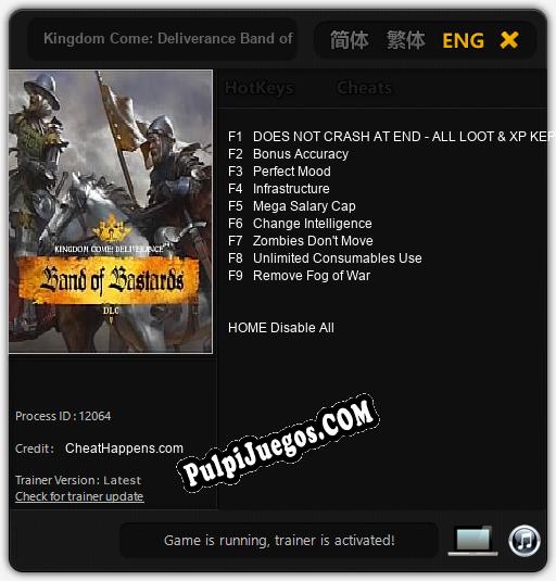 Kingdom Come: Deliverance Band of Bastards: Trainer +9 [v1.3]