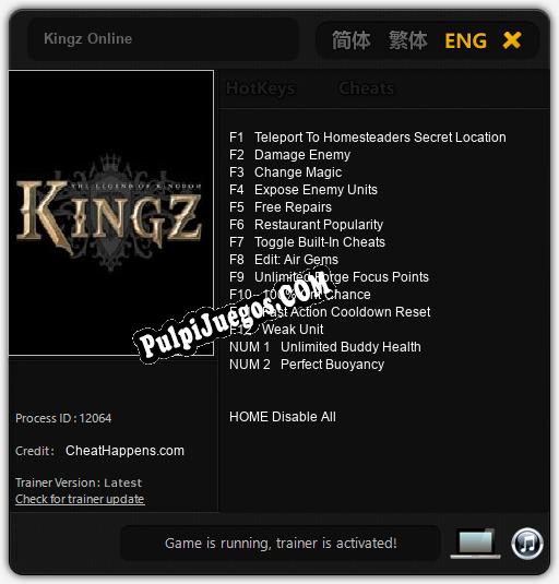 Kingz Online: Trainer +14 [v1.6]