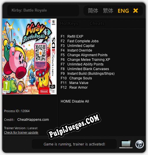 Kirby: Battle Royale: Treinador (V1.0.45)