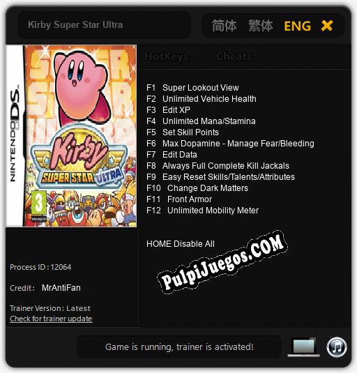 Kirby Super Star Ultra: Cheats, Trainer +12 [MrAntiFan]