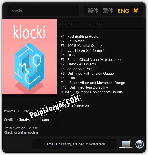 klocki: Cheats, Trainer +13 [CheatHappens.com]